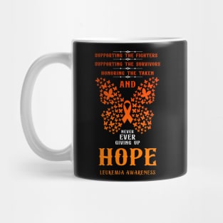 Hope Leukemia Awareness Orange Ribbon Mug